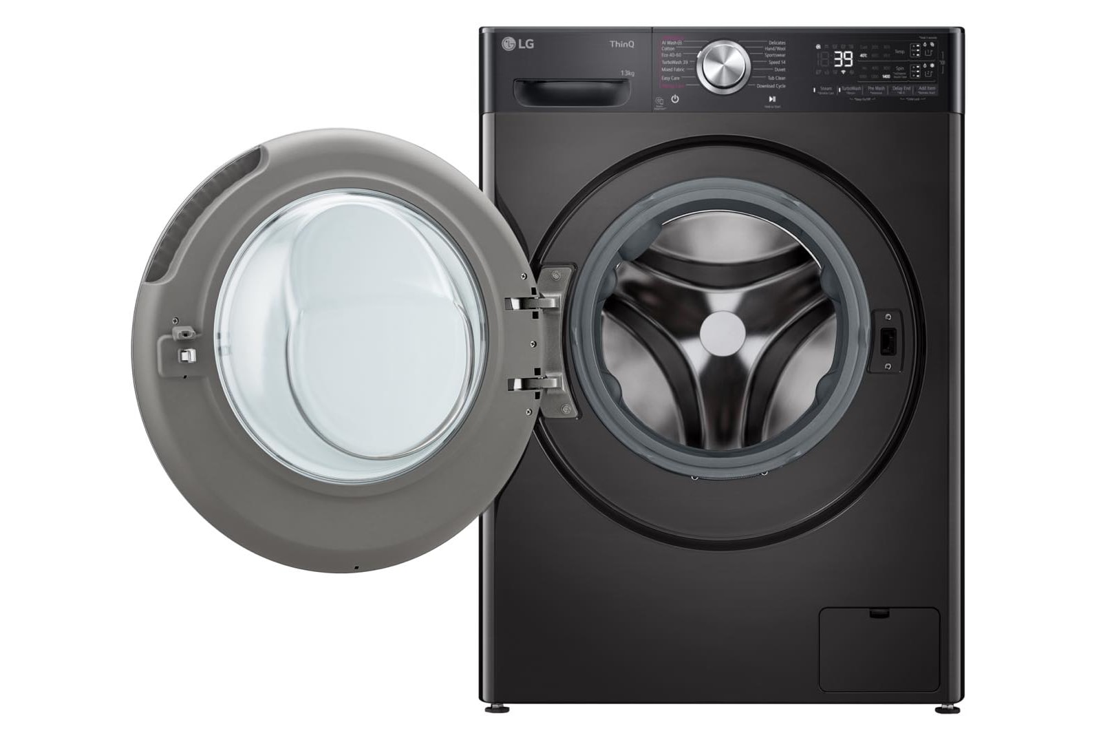 LG 9kg Counter-Depth MAX™ Washing Machine, Platinum Black, F2Y709BBTN1